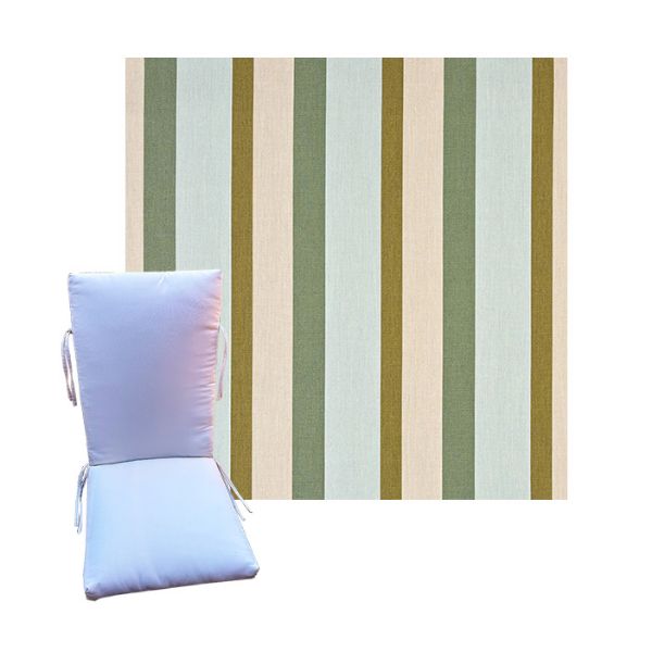 Sunbrella Gateway Aloe Universal Patio Chair Cushion in 9 sizes. - Sunbrella Cushions for Chairs