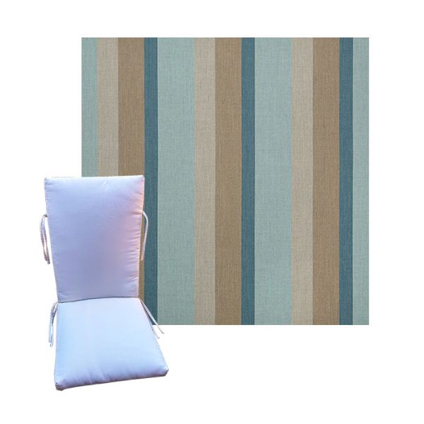 Sunbrella Gateway Mist Universal Patio Chair Cushion in 9 sizes. - Sunbrella Cushions for Chairs