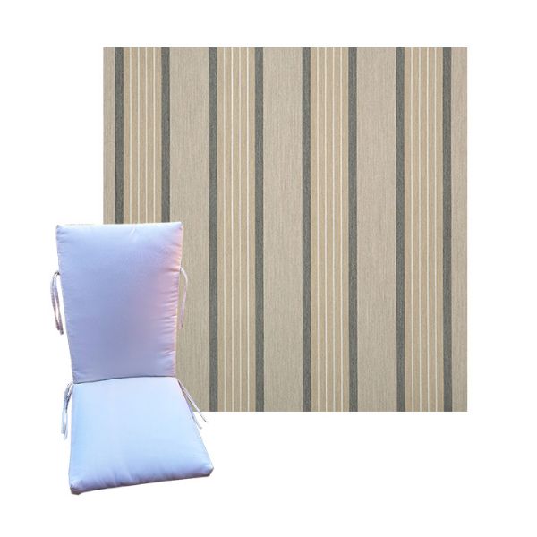 Sunbrella Cove Pebble Universal Patio Chair Cushion in 9 sizes. - Sunbrella Cushions for Chairs