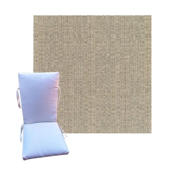 Sunbrella Linen Stone Universal Patio Chair Cushion in 9 sizes. - Sunbrella Cushions for Chairs