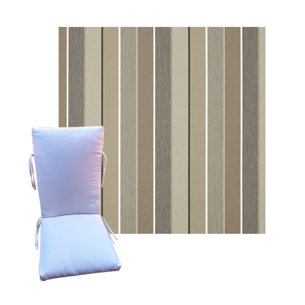 Sunbrella Milano Char Universal Patio Chair Cushion in 9 sizes. - Sunbrella Cushions for Chairs