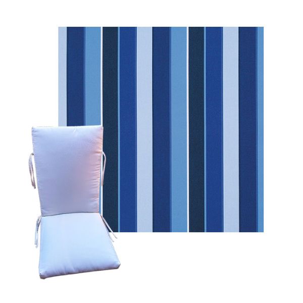 Sunbrella Milano Cobalt Universal Patio Chair Cushion in 9 sizes. - Sunbrella Cushions for Chairs