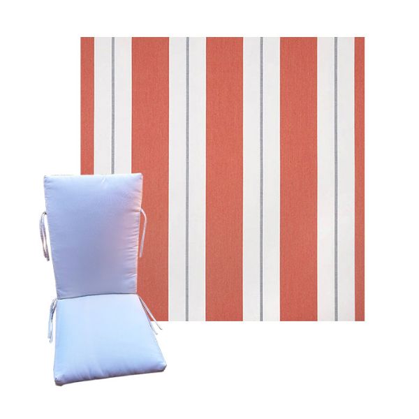 Sunbrella Relate Persimmon Universal Patio Chair Cushion in 9 sizes. - Sunbrella Cushions for Chairs