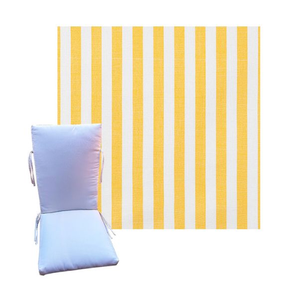 Sunbrella Sail Away Sunflower Universal Patio Chair Cushion in 9 sizes. - Sunbrella Cushions for Chairs