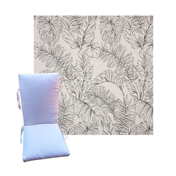 Sunbrella Calm Graphite Universal Patio Chair Cushion in 9 sizes. - Sunbrella Cushions for Chairs