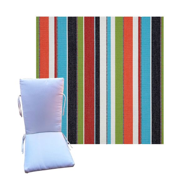 Sunbrella Carousel Confetti Universal Patio Chair Cushion in 9 sizes. - Sunbrella Cushions for Chairs