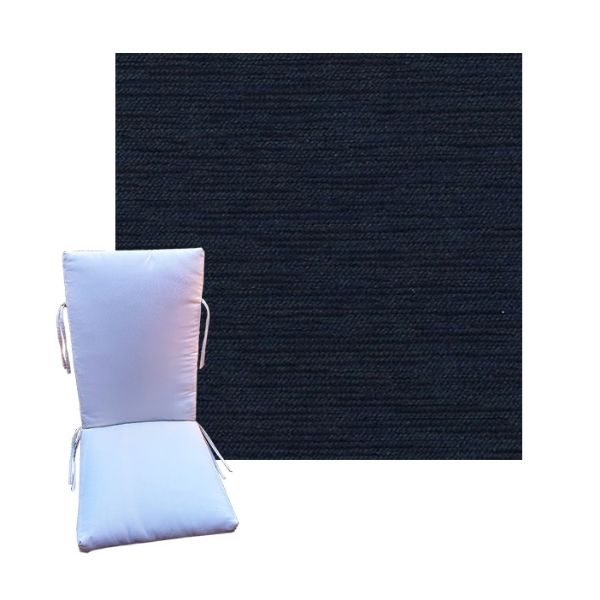 Sunbrella Charmer Indigo Universal Patio Chair Cushion in 9 sizes. - Sunbrella Cushions for Chairs
