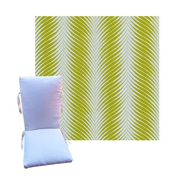 Sunbrella Clock Out Frond Universal Patio Chair Cushion in 9 sizes. - Sunbrella Cushions for Chairs