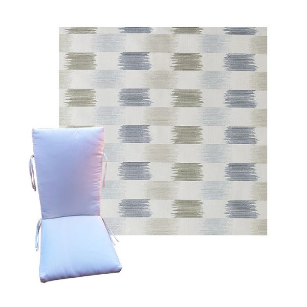 Sunbrella Dream Mist Universal Patio Chair Cushion in 9 sizes. - Sunbrella Cushions for Chairs