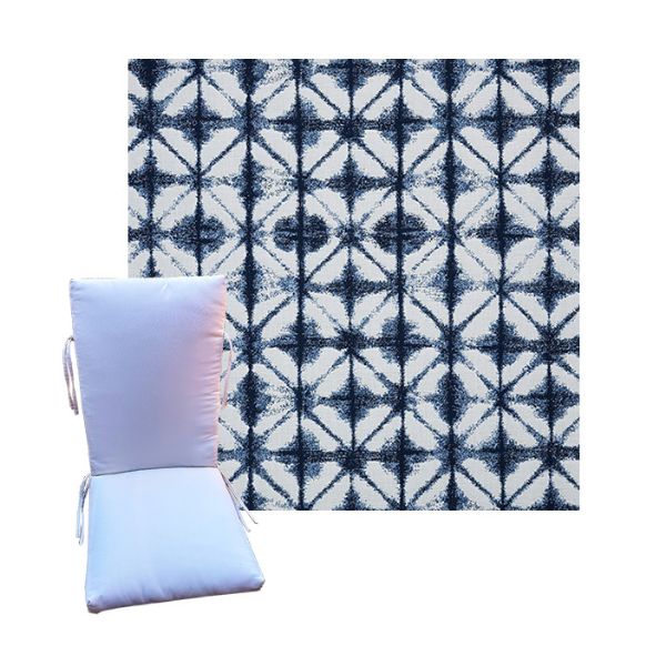 Sunbrella Midori Indigo Universal Patio Chair Cushion in 9 sizes. - Sunbrella Cushions for Chairs