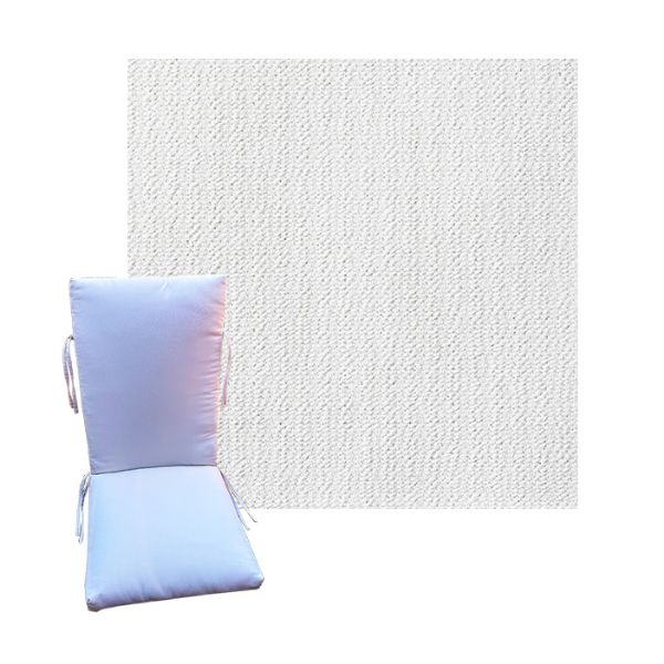 Sunbrella Momento Snow Universal Patio Chair Cushion in 9 sizes. - Sunbrella Cushions for Chairs
