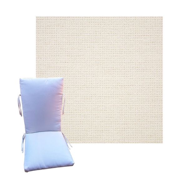 Sunbrella Nurture White Universal Patio Chair Cushion in 9 sizes. - Sunbrella Cushions for Chairs