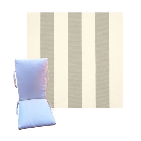 Sunbrella Solana Seagull Universal Patio Chair Cushion in 9 sizes. - Sunbrella Cushions for Chairs