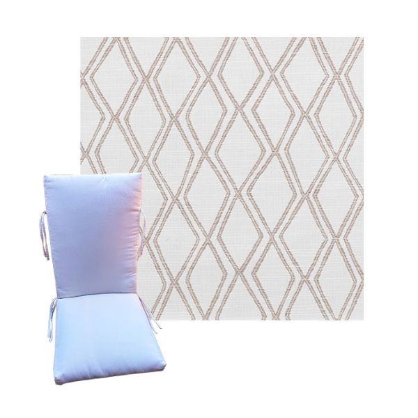 Sunbrella Voyage Dune Universal Patio Chair Cushion in 9 sizes. - Sunbrella Cushions for Chairs