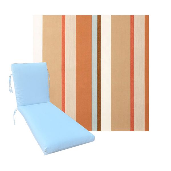 Classic Universal Chaise Lounge Cushions | Sunbrella Beaming Mojave | 3 Sizes