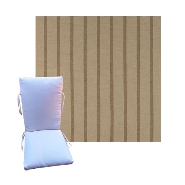 Sunbrella Unwind Driftwood Universal Patio Chair Cushion in 9 sizes. - Sunbrella Cushions for Chairs