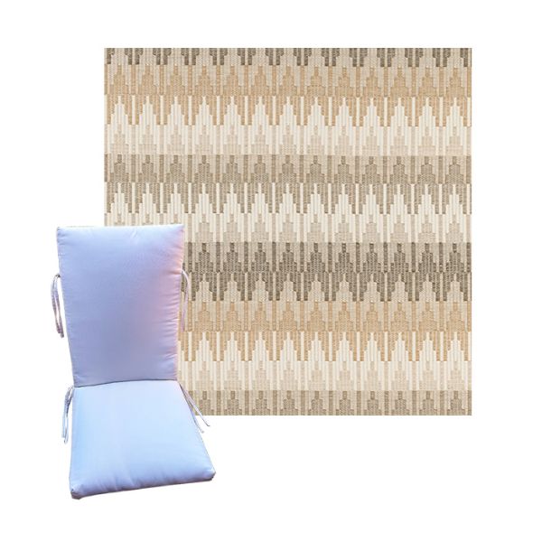 Sunbrella Valley Dune Universal Patio Chair Cushion in 9 sizes. - Sunbrella Cushions for Chairs