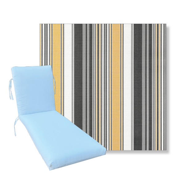 Classic Universal Chaise Lounge Cushions | Twitchell Textilene Sling Fabrics | 3 Sizes