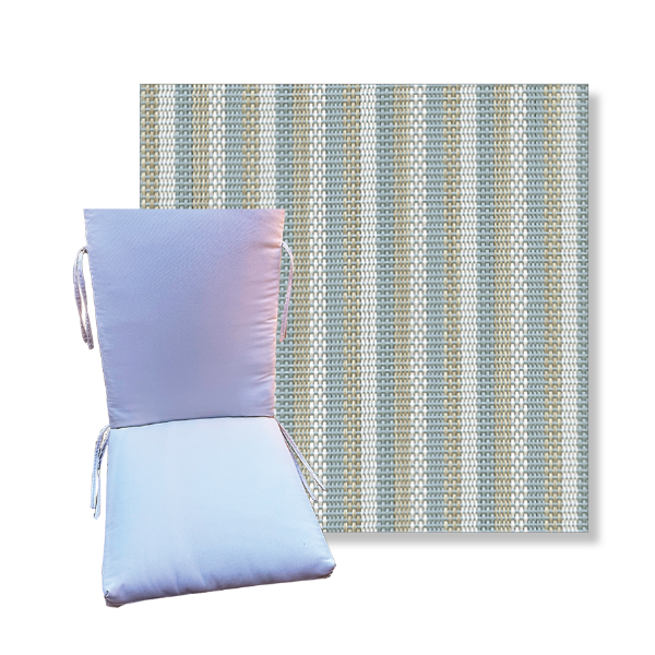 Universal Patio Chair Cushion With Ties in Phifertex Sling Fabrics  | 9 Sizes