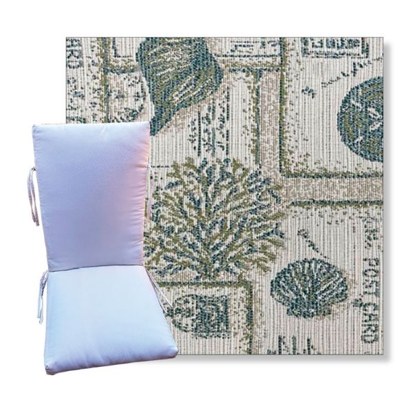 Retreat Grass by Revolution Outdoor Fabrics - Universal Patio Chair Cushion With Ties