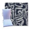 Squiggle Navy by Revolution Outdoor Fabrics - Universal Patio Chair Cushion With Ties