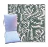 Squiggle Water by Revolution Outdoor Fabrics - Universal Patio Chair Cushion With Ties