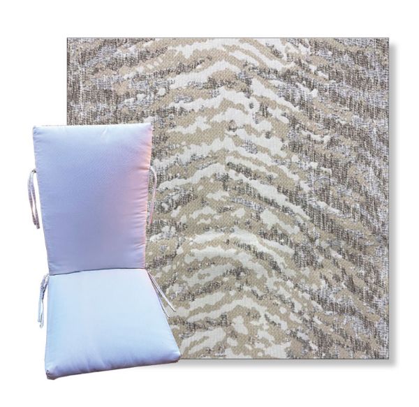 Tarzan Sand by Revolution Outdoor Fabrics - Universal Patio Chair Cushion With Ties