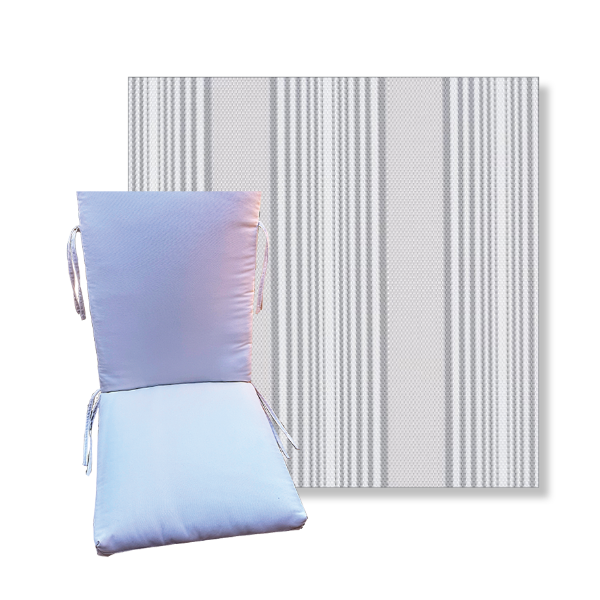 Universal Patio Chair Cushion With Ties in Phifertex Sling Fabrics  | 9 Sizes