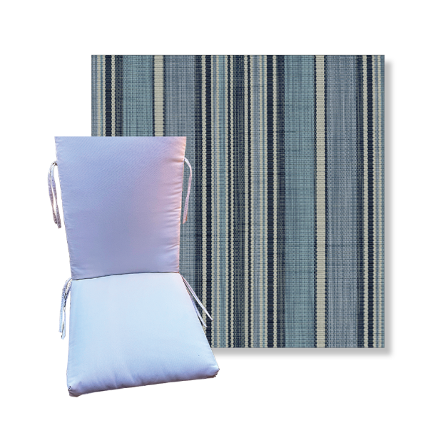 Universal Patio Chair Cushion With Ties in Phifertex Sling Fabrics  | 9 Sizes