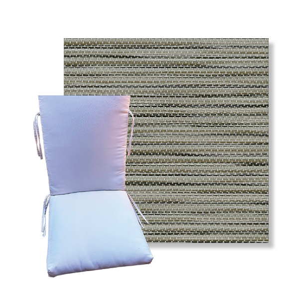 Universal Patio Chair Cushion With Ties in Phifertex Sling Fabrics  | 9 Sizes