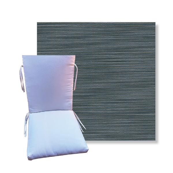 Universal Patio Chair Cushion With Ties in Phifertex Sling Fabrics  | 9 Sizes