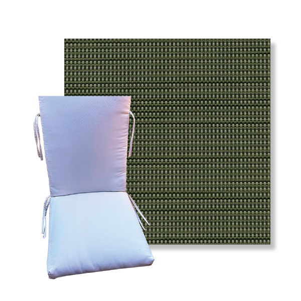 Universal Patio Chair Cushion With Ties in Phifertex Sling Fabrics  | 9 Sizes