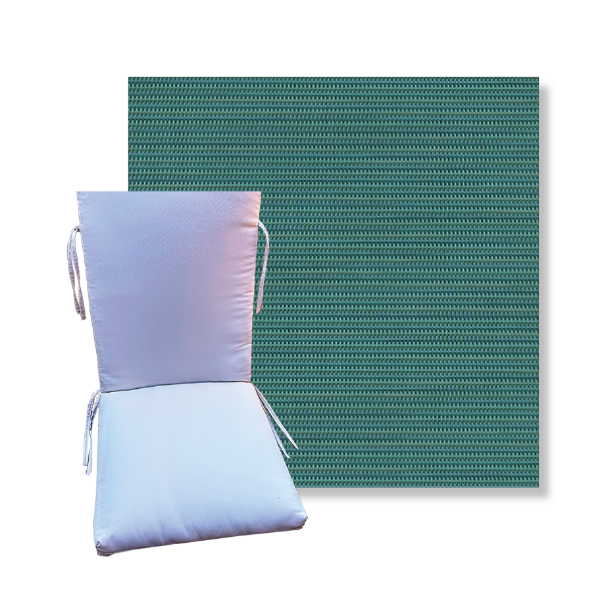 Universal Patio Chair Cushion With Ties in Phifertex Sling Fabrics  | 9 Sizes