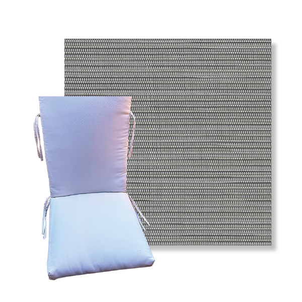 Universal Patio Chair Cushion With Ties in Phifertex Sling Fabrics  | 9 Sizes