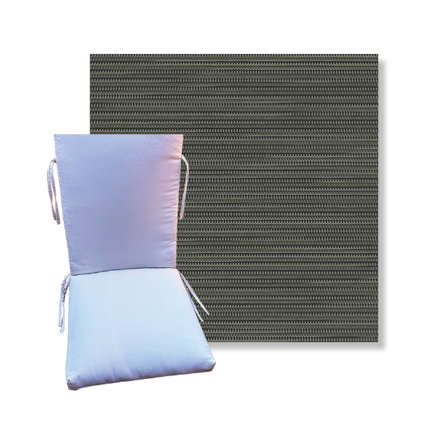 Universal Patio Chair Cushion With Ties in Phifertex Sling Fabrics  | 9 Sizes