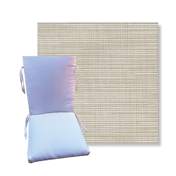 Universal Patio Chair Cushion With Ties in Phifertex Sling Fabrics  | 9 Sizes