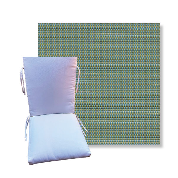 Universal Patio Chair Cushion With Ties in Phifertex Sling Fabrics  | 9 Sizes