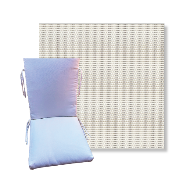 Universal Patio Chair Cushion With Ties in Phifertex Sling Fabrics  | 9 Sizes