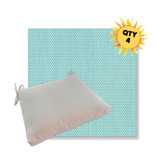 Outdoor Dining Chair Cushion Universal Sizes - Phifertex Sling Fabric | Qty 4