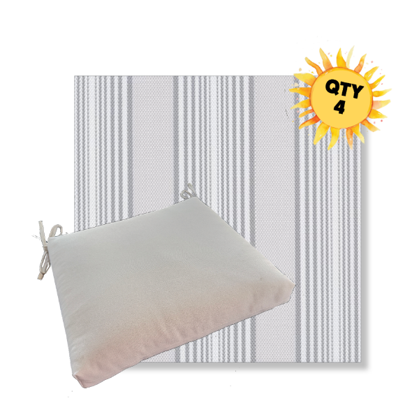 Outdoor Dining Chair Cushion Universal Sizes - Phifertex Sling Fabric | Qty 4