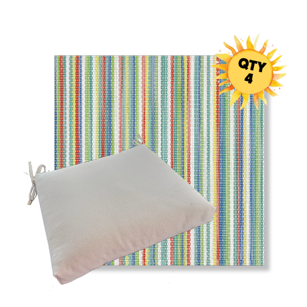 Outdoor Dining Chair Cushion Universal Sizes - Phifertex Sling Fabric | Qty 4