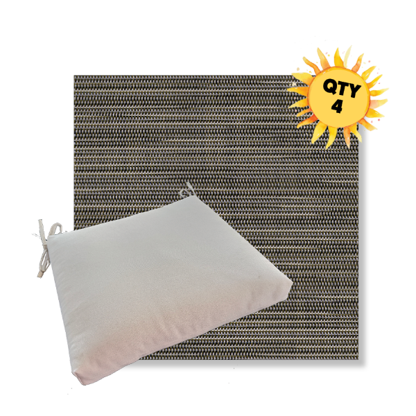 Outdoor Dining Chair Cushion Universal Sizes - Phifertex Sling Fabric | Qty 4
