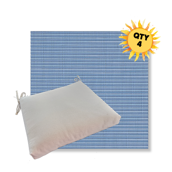 Outdoor Dining Chair Cushion Universal Sizes - Phifertex Sling Fabric | Qty 4