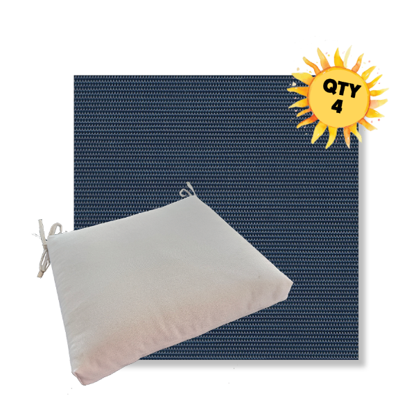Outdoor Dining Chair Cushion Universal Sizes - Phifertex Sling Fabric | Qty 4