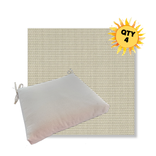 Outdoor Dining Chair Cushion Universal Sizes - Phifertex Sling Fabric | Qty 4