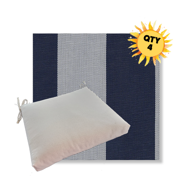 Outdoor Dining Chair Cushion Universal Sizes - Phifertex Sling Fabric | Qty 4