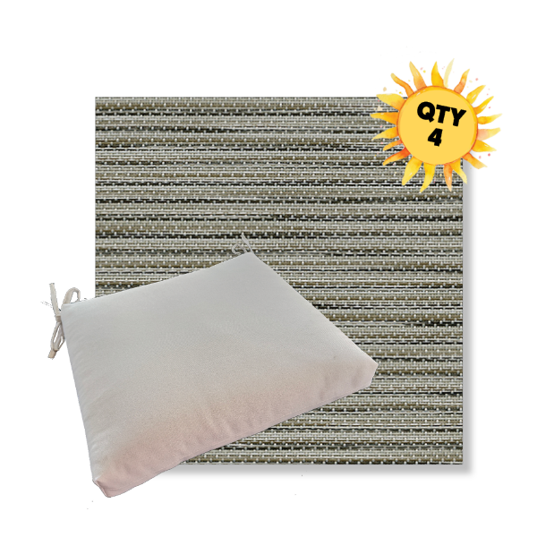 Outdoor Dining Chair Cushion Universal Sizes - Phifertex Sling Fabric | Qty 4