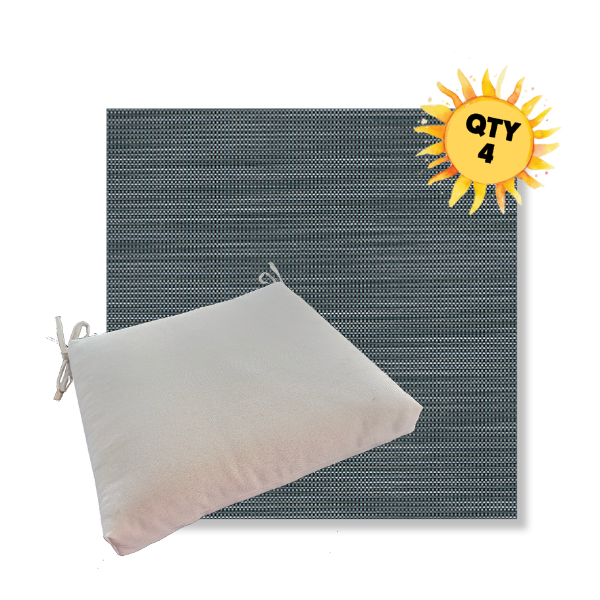 Outdoor Dining Chair Cushion Universal Sizes - Phifertex Sling Fabric | Qty 4