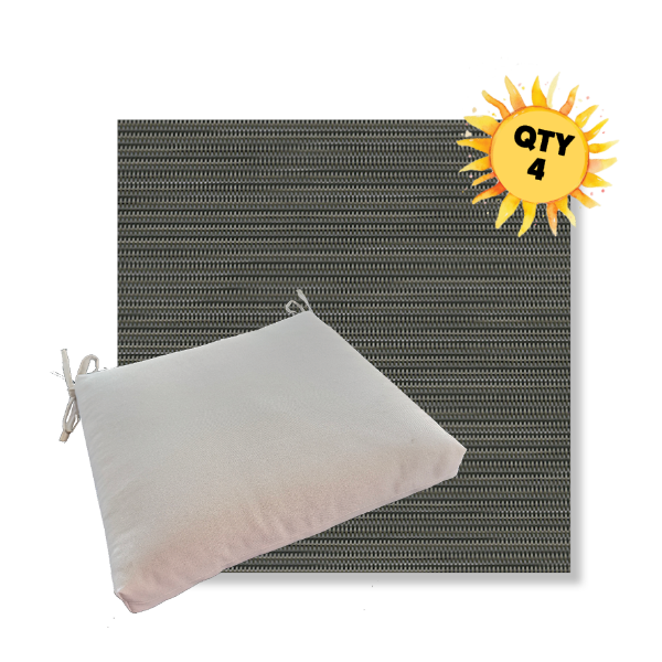 Outdoor Dining Chair Cushion Universal Sizes - Phifertex Sling Fabric | Qty 4