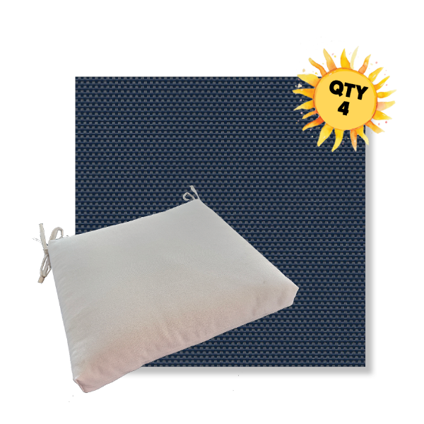 Outdoor Dining Chair Cushion Universal Sizes - Phifertex Sling Fabric | Qty 4